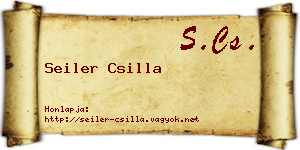 Seiler Csilla névjegykártya